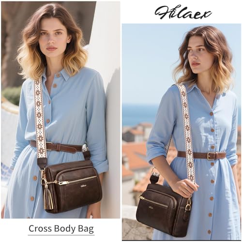 Image of Vegan Leather Crossbody Bags for Women Anti theft Purses and Handbag