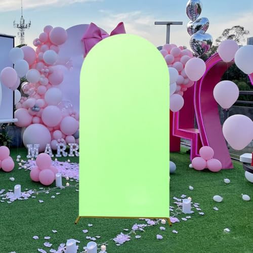 Highdi Cubierta de Telón de Fondo de Arco, Cubierta de Fondo de Arco Elastano Elástico para Fiestas, Cumpleaños, Boda, Graduación, Fiesta, Accesorios de Fotos (4FT-120 * 50,17 Verde)