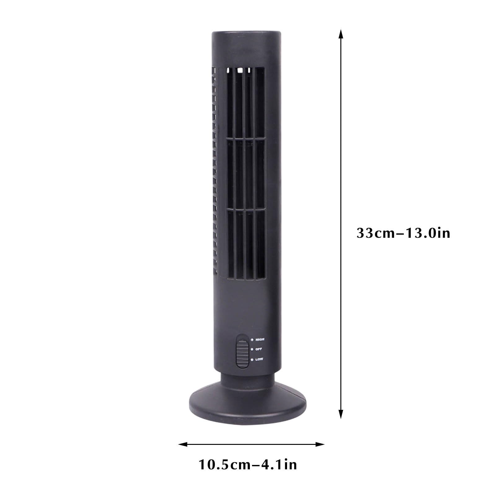 Mini ventilatore a torre senza pale per camera da letto, ventilatore elettrico a torre per casa, uffici e camere da letto, 2 marce da regolare, simula il vento naturale, 33 cm