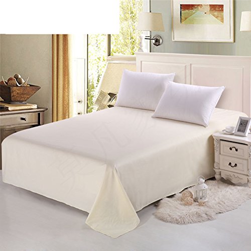 Draps doubles en coton uni 200x230cm de qualité supérieure