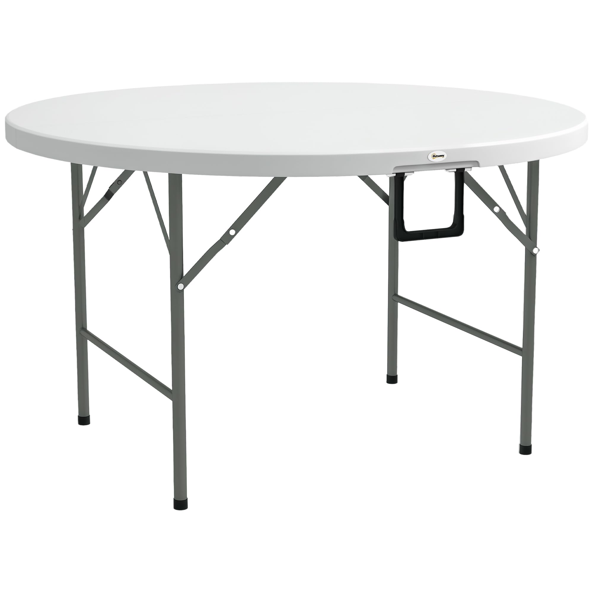 Table Ronde de Jardin Pliante Outsunny Ø122 cm pour vos Évènements