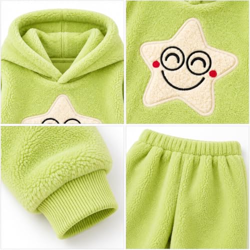 Image of Bold N Elegant Kids Fleece Hoodie & Jogger Set with Star Applique