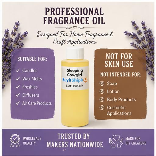 Image of Sleeping Cowgirl Fragrance from Our Leather Collection - Perfect for Adding Aroma to Freshies, Candles and Diffusers - 8 Ounce