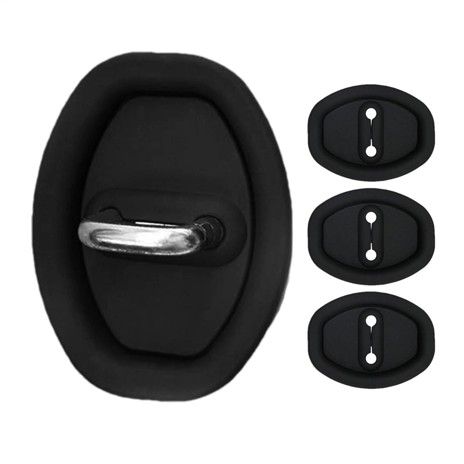 CHOUGONSI 4 Pcs Car Door Striker Cover for Opel Grandland XGrandland A18 I 2017-2024, Silicone Latches Stopper Protector Buckle Guard Rustproof Decoration Accessory