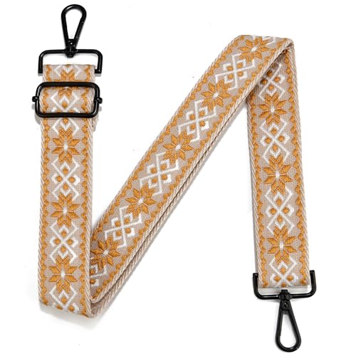 Image of Crossbody Straps for Purses Silver Hardware Purse Strap Wide Shoulder Strap Adjustable Replacement