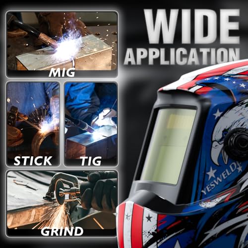 Image of YESWELDER Auto Darkening Welding Helmet 1 /1 /1 /1 True Color, LYG-L600A