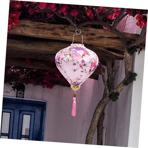Lanterne asiatique suspendue fleur pour déco extérieure facile