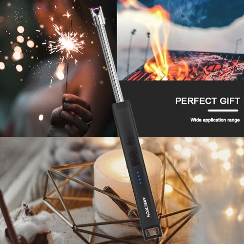 USB Rechargeable Electric Lighter for Men and Women - Black