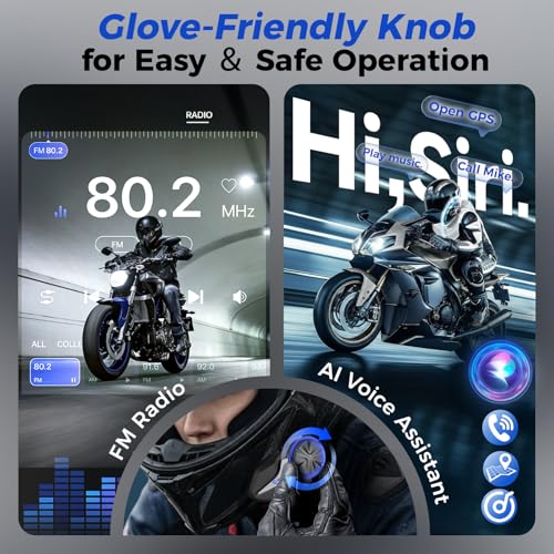 Image of Moman Motorcycle Intercom, Group Intercom Communication Systems, FM, Hi-Fi Stereo, CVC Noise Cancellation, Waterproof BT5.1 Helmet Speaker Headset, 24 Riders Mesh Communicate(CPX 2 Pack)
