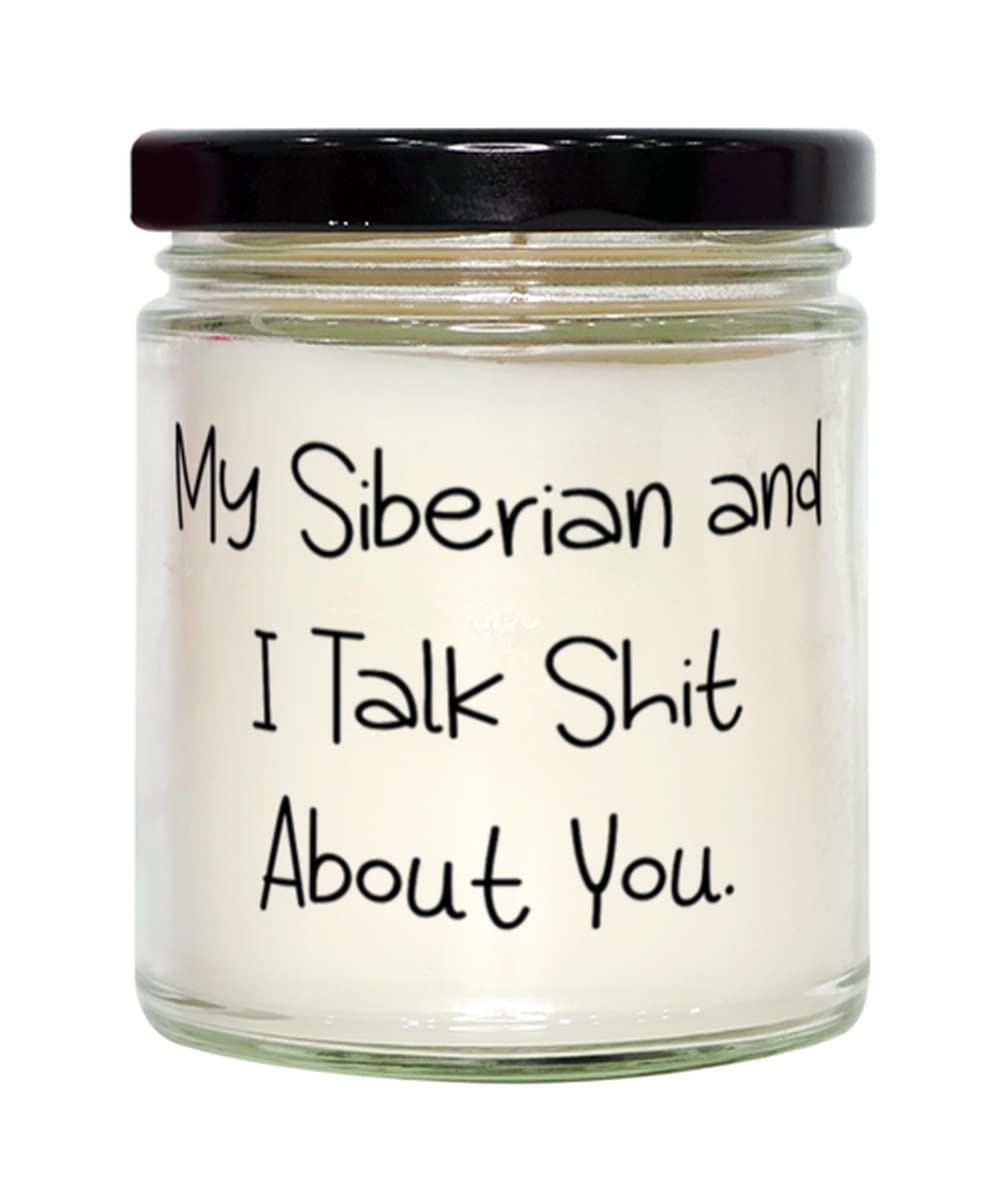 Sarcastic Siberian Cat Gifts, My Siberian and I Talk Shit About You, Siberian Cat Candle From Friends, Siberian cats, Siberian kitten, Siberian kittens, Hypoallergenic cat, Hypoallergenic cats, Low