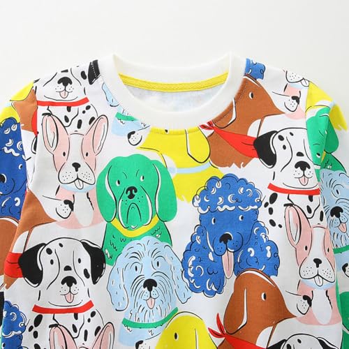 Boys Sweatshirts Casual Sweatshirts Cotton Sweatshirts Long Sleeve T-shirts Crew Neck Cartoon Tops for Boys-2393