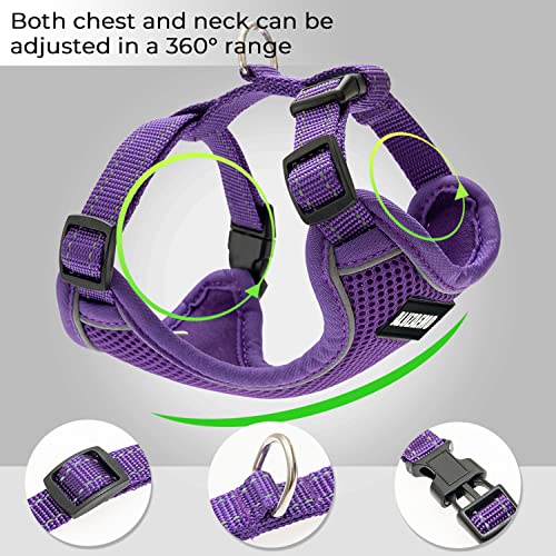 Image of Cat Harness and Leash Set - Escape Proof Cat Vest Harness for Walking Travel Outdoor - Reflective Adjustable Soft Mesh Breathable Cat Body Harness for Small Medium Large Cat