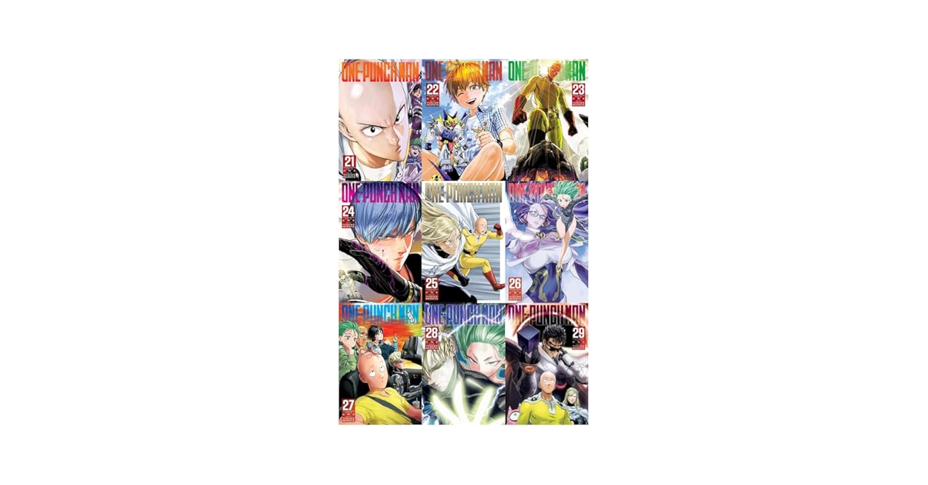 One-Punch Man Series 9 Books Set - Vol.21-Vol.29: ONE