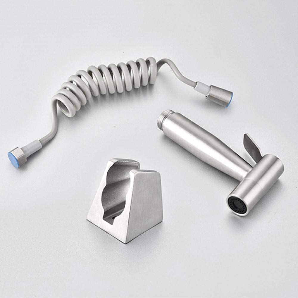 Bagno per Animali, Lavaggio Auto, Fiori d'Acqua, igiene Personale - Set Bidet in Acciaio Inox 304 soffione Doccia pressurizzato per WC valvola angolare Pistola a spruzzo spruzzator