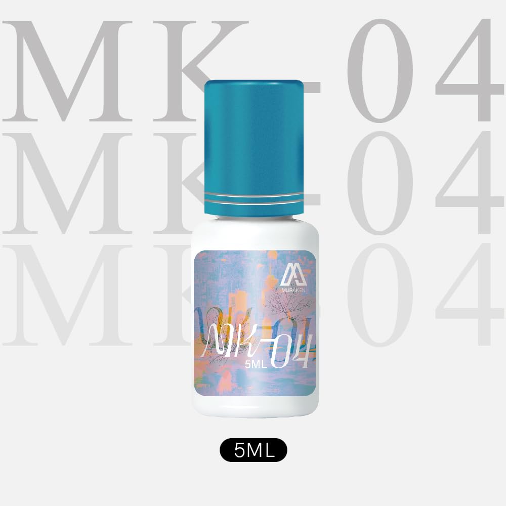 MURAKEN MK04 Made in Taiwan Eyelash Glue- Extra Strong Adhesive for Salon Use, Multiple Drying Times (2-3 Sec),0.17 fl.oz/5ml, 7-8 Week Retention-for Trained Lash Technicians Only