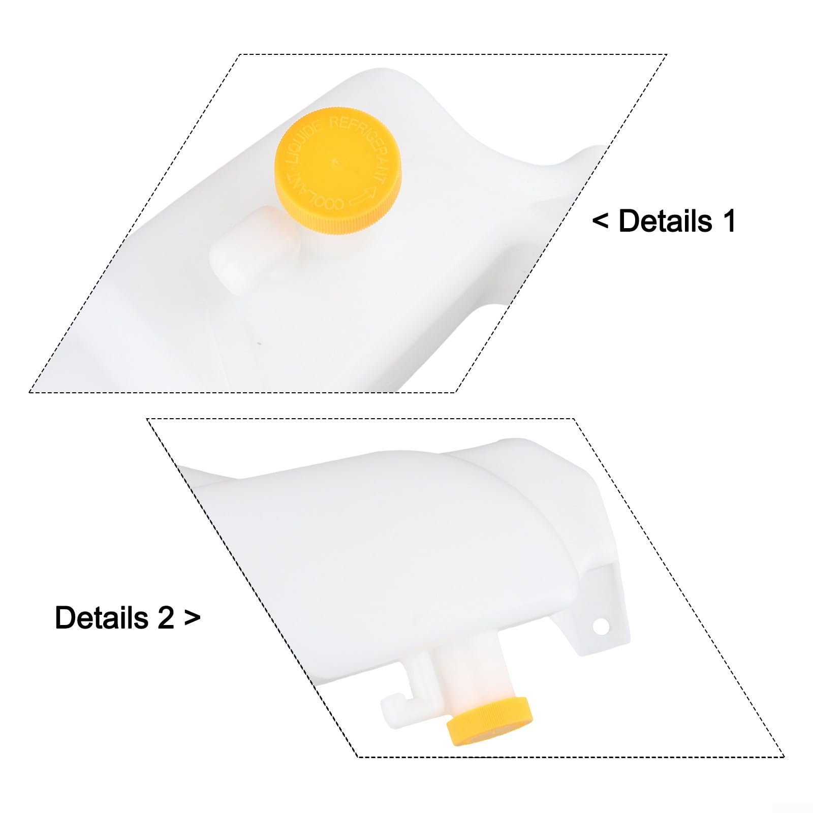 Serbatoio di compensazione del liquido di raffreddamento con coperchio per Nissan per micra K11 1992-2002, sostituzione per OEM 21710-43B01, plastica ABS robusta, durevole e resistente alla