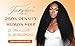 Fardoen Kinky Straight Half Wig Human Hair 250 Density Yaki Straight Half Wig Headband Wig Human Hair Glueless Wigs Wear And Go Drawstring Seamless Flip Beginner Friendly Wigs for Black Women 16 Inch