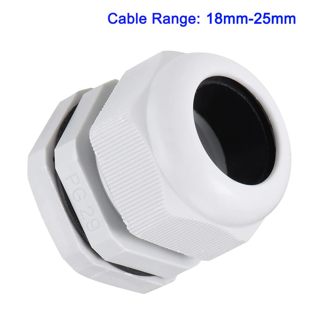 MACHSWON 10Pcs PG29 Cable Gland - Durable Threaded Wire Connector with Locknut for 18-25mm Dia Cable Wire, White - Image 2