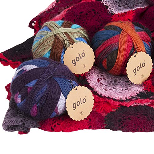 Golo Wool Yarn For Weaving 3.5Oz Cashmere Yarn For Socks Fancy Wool Yarn 5-010 #TOP4