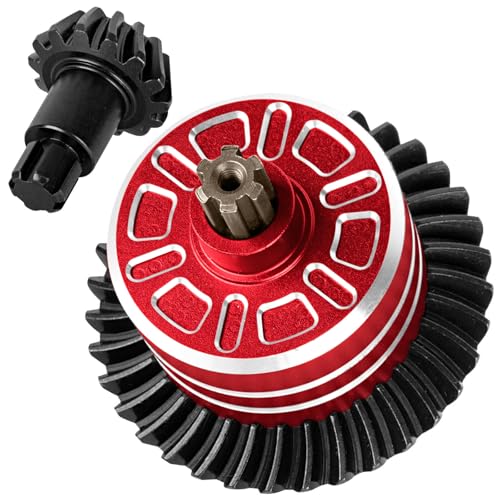BRCatWPark Speed Up 35T Front Rear Differential & 14T Main Gear Upgrades Part for 1/10 Bigrock Granite Senton Vorteks 3S BLX Kraton Outcast 4S BLX,1/8 Typhon Vendetta 3S BLX Infraction,Red