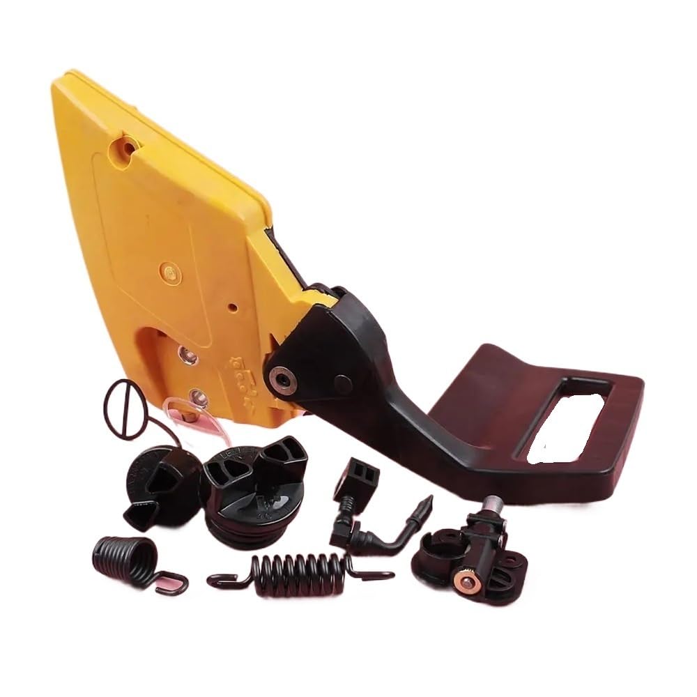 Adecuado for motosierra Partn-r 350 351, protector de freno de mano, kit de bomba de aceite, accesorios que incluyen tapa de aceite y resorte amortiguador.