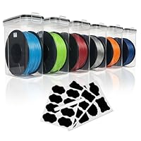 6 Pack Filament Aufbewahrungsbox,4.0L Filament Aufbewahrung mit Etiketten&Markierungsstift,Filament Storage Box für 3D Druck Filament Versiegelung und Schutz,Staubdicht und Feuchtigkeitsbeständigm