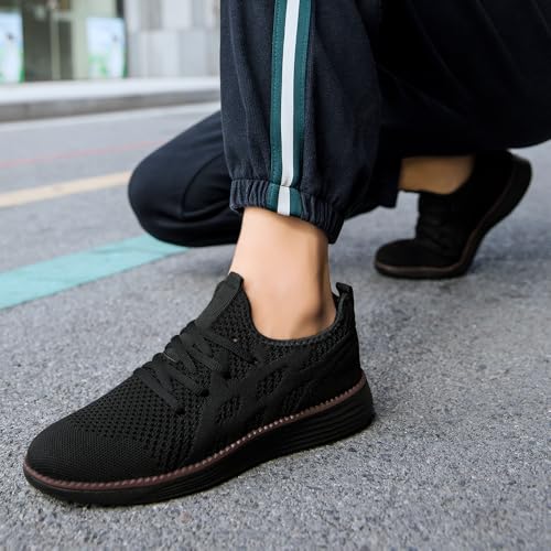 Image of Men Non-Slip Work Shoes Tennis Gym Sneakers Breathable Slip Resistant Lightweight and Comfortable for All-Day Wear Sports and Walking