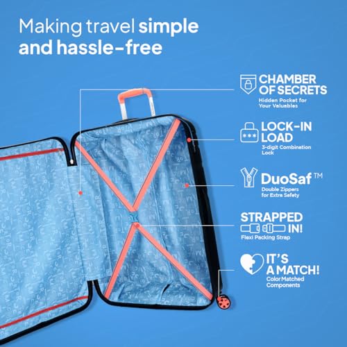Image of American Tourister Upland Sport 55 CM Small Carry-On Luggage, Polypropylene (PP) Hardside 8 Wheels Spinner Luggage with Combination Lock, Suitcase /Trolley Bag for Travel - Black
