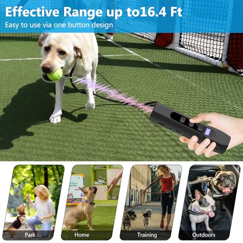 Antibell für Hunde: Antibell Ultraschall Gerät mit 3 Modi, 33Ft Anti Bell Gerät Hunde, Wiederaufladbares Hundebellen Stoppen, Anti-Bell-mittel für Hunde Sicher für Kleine, Mittelgroße Große Hunde