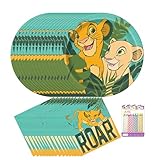 Lion King Party Supplies Pack for 16 Guests – Includes 9