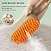 Cat Steam Brush, 3 in 1 Pet Steam Cats Brushes Rechargeable Anti-Static Grooming Brushe, Vibration Massage Cleaning Shedding & Combing Multifunctional Hair Removal Comb for Cats Dog (Khaki)