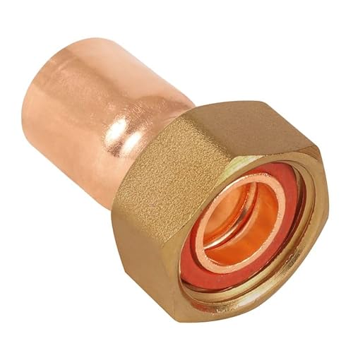 Odsupplies Copper Straight 15Mm X 1/2" Bsp Tap Connector - Pack Of 5