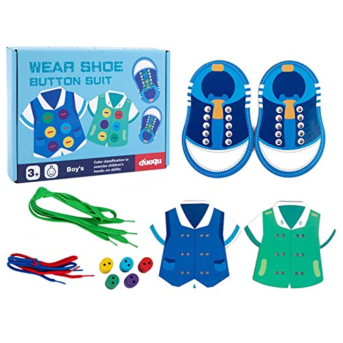 Toy Board Threading cadarço | Cadarço que amarra o tabuleiro de quebra-cabeça de habilidades básicas