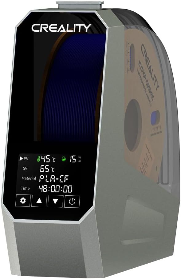 Creality Space Pi Filament Dryer with Spool Holder, Fast Drying Tech and Touchscreen, Multi-Material Compatible for 1.75mm and 3mm, Storage Box