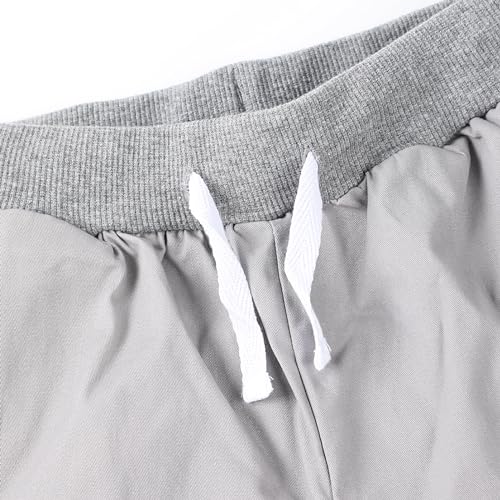 Image of HILEELANG Toddler Boy Chino Shorts Summer Cotton Stretch Drawstring School Uniform Jogger Shorts 2 Pack