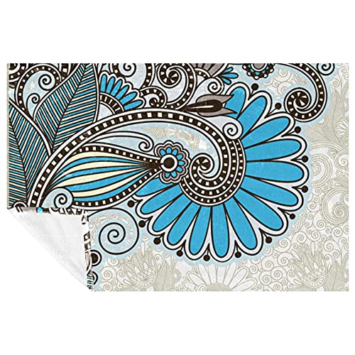 Couverture douce et chaude motif mandala lit canapé plage