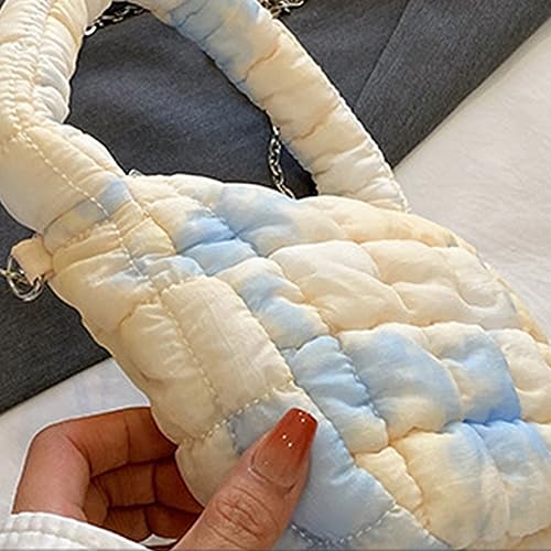 Sac à main de luxe en nylon brodé losanges texture tie & dye - 7