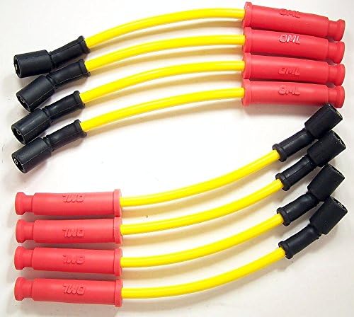 Ascender Escalade Avalanche Silverado Tahoe Suburban Sierra Yukon H2 Camaro Impala P35 10mm High Performance Yellow Spark Plug Ignition Wire Set 1999 to 2014