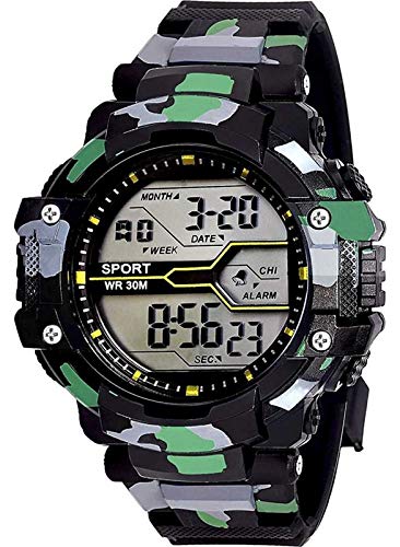 CHEETAH Digital Sports Color Militry Strap Dial Color Black 4 Color Lights Blue Red Green Sky Blue Waterproof Watch for Boys Mens (B08YXJXLH8) Amazon Price History, Amazon Price Tracker