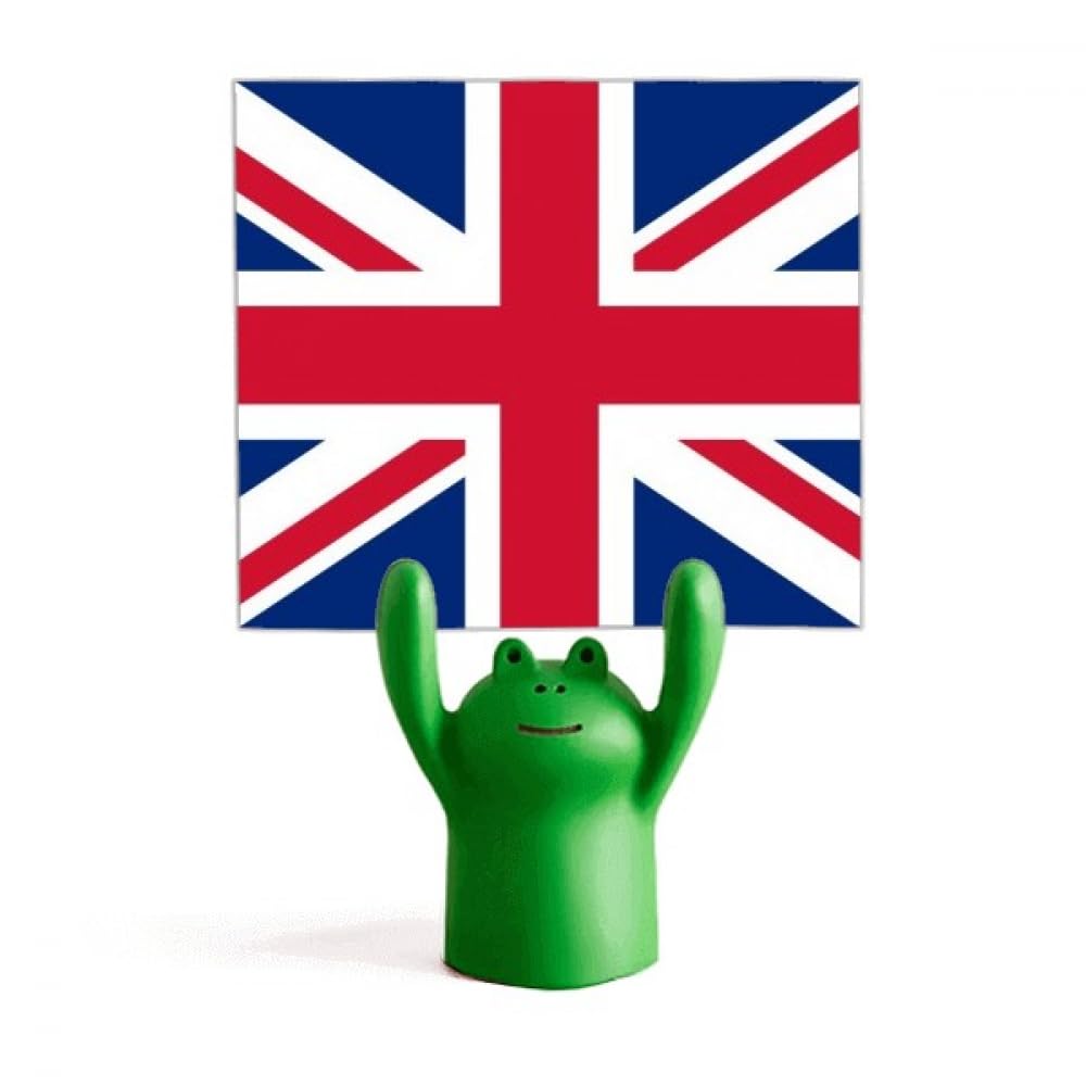 Support de mémo grenouille avec drapeau britannique pour bureau chic - 4