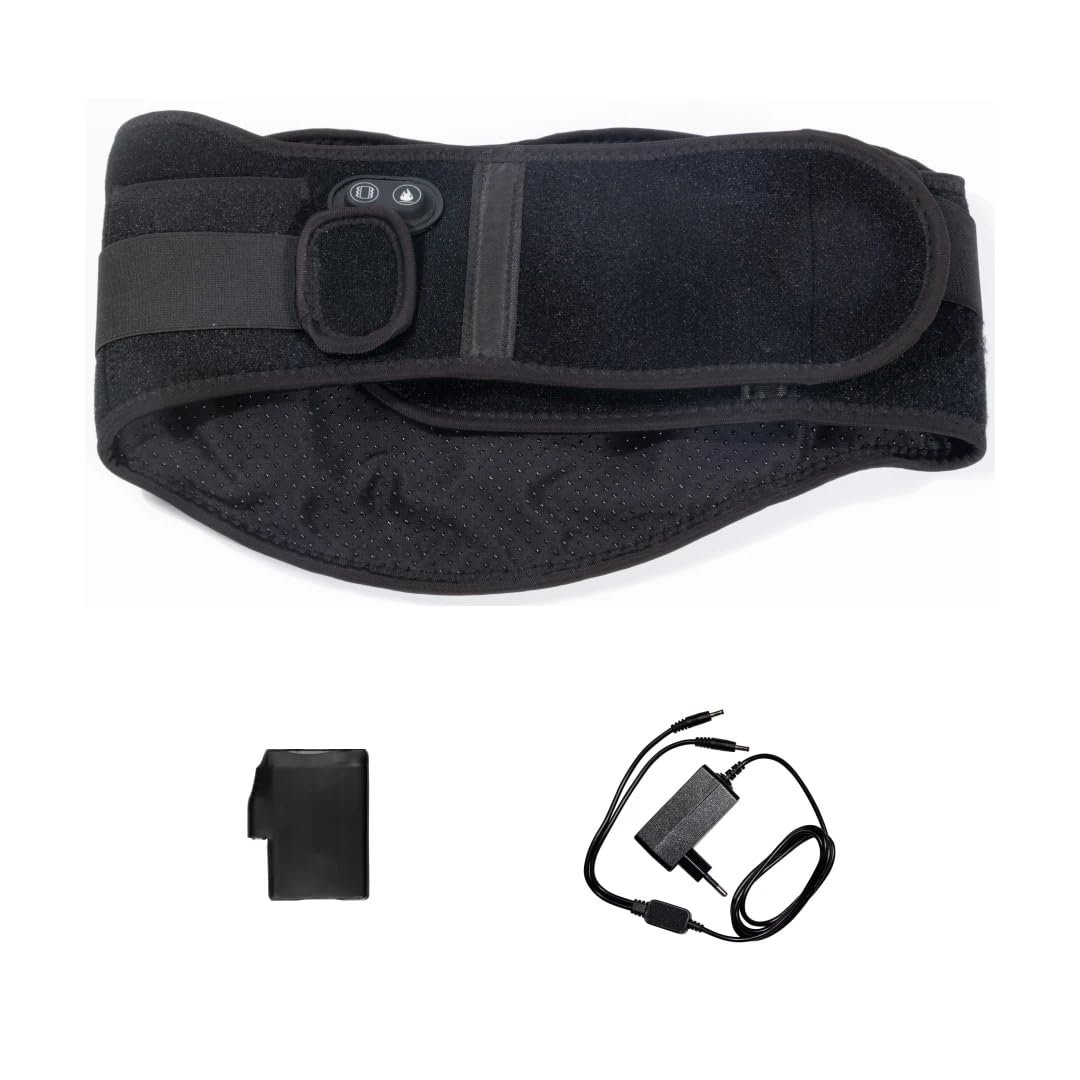 G-Heat - Ceinture lombaire chauffante massante - Relaxe - soulage les douleurs et tensions. Fournie avec batterie et câble de recharge