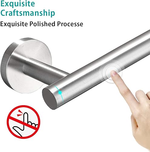 Miniatura 2 de Toallero de 24 pulgadas, estante de baño resistente al óxido, grueso SUS 304 de aspecto moderno de acero inoxidable (níquel cepillado, 24 pulgadas)