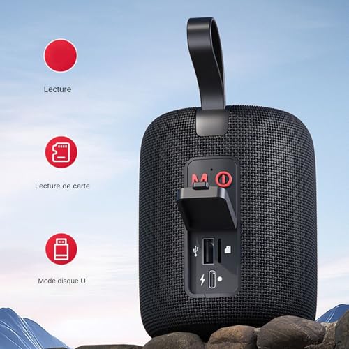 Enceinte portable subwoofer sans fil extérieur pour ordinateur et douche - 6