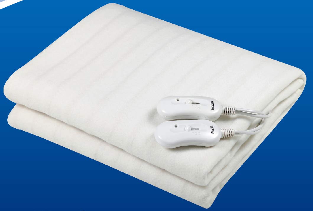 Electric Blanket Heated Under Bed Comfort Detachable Controller with 3 Heat Settings, Super Cosy Washable Fleece Heated Blanket Throws Pad, Coverlet, mantle (King (150x160cm))