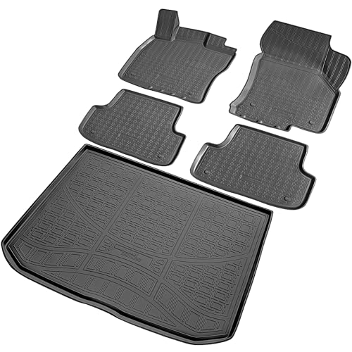 RECAMBO Gummimatten & Kofferraumwanne Set passend für Audi A3 8V + Sportback