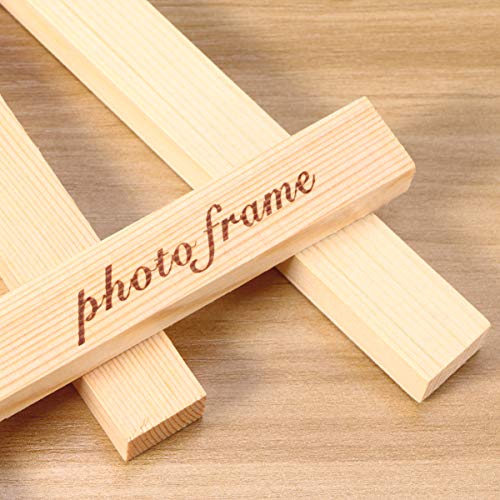 HEALLILY DIY Moldura De Madeira Photo Frame Forma de Mesa de Cavalete Picture Frame Com Suporte para
