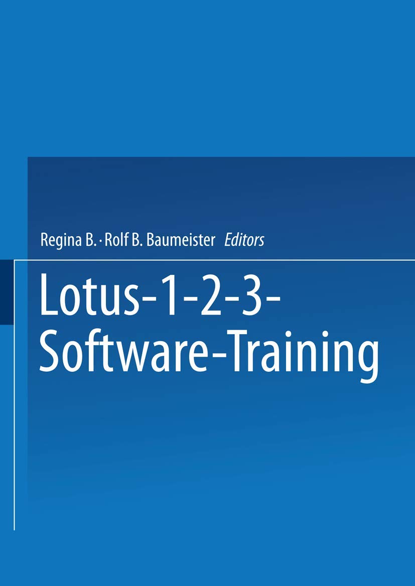 Lotus 1-2-3 Software Training (German Edition)
