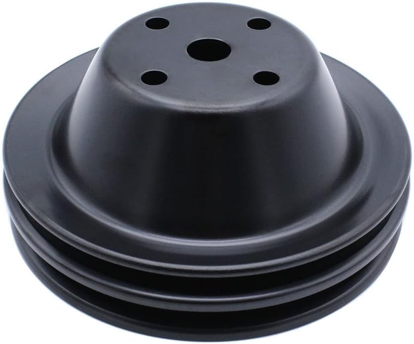 YUCHENSHLP1 Pcs Short Water Pump Pulley SWP Double-Groove For Small Block Chevy SBC 262 327 400