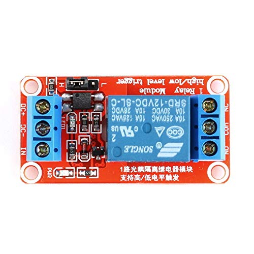 NO LOGO HYCSP 1 Channel 5V 12V 24v Relay Module Board Shield for Arduino with Optocoupler Support High and Low Level Trigger (Size : 1 Channe 12v)