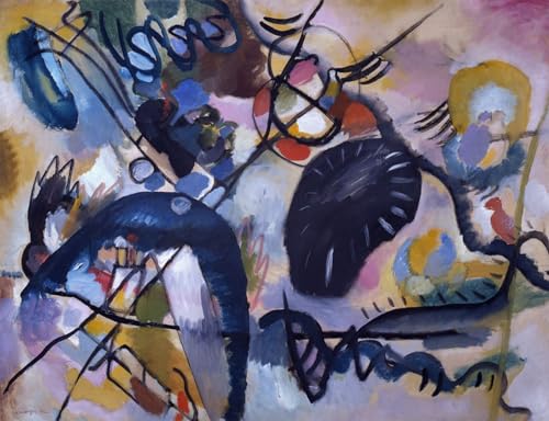 Affiche artistique Kandinsky Tache noire pour habiller grand mur salon